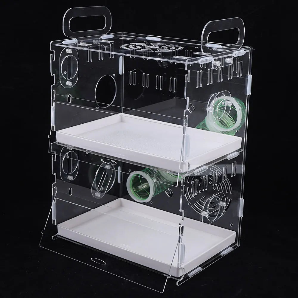 Acrylic 2 Tier Hamster Cage Habitat Clear