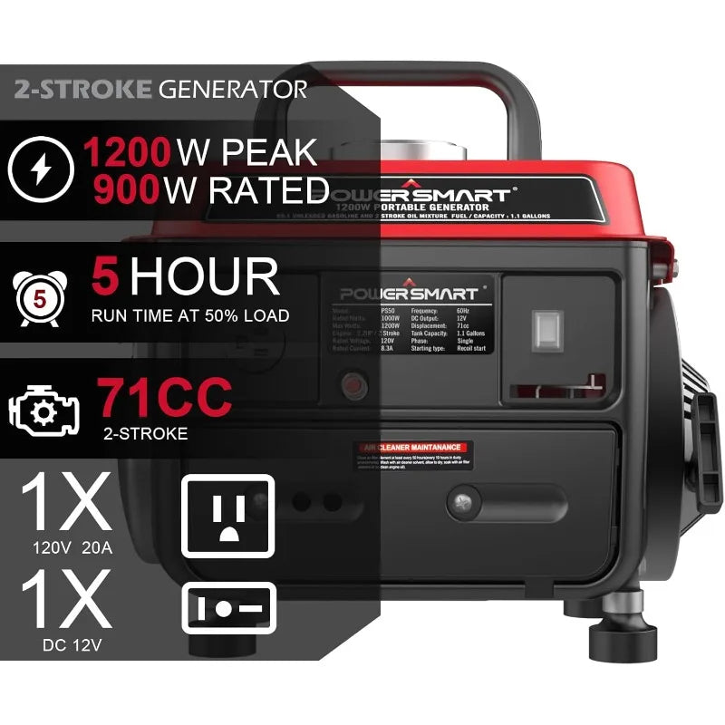 1200W Portable Generator for Camping Outdoor