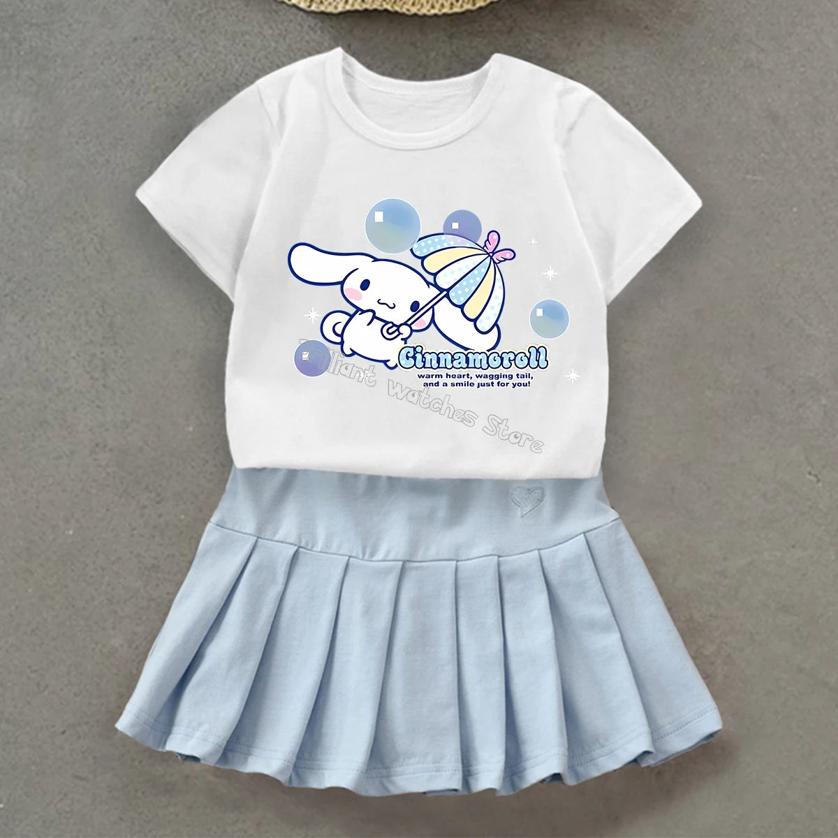 Cinnamoroll T-Shirt & Pleated Skirt Set