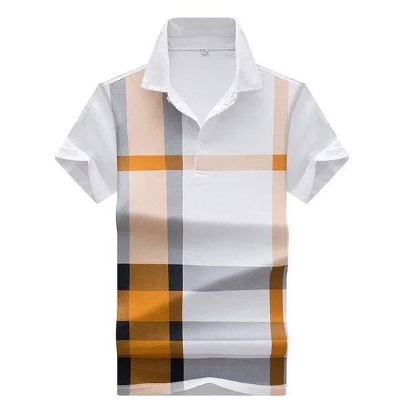 Men's Fashion Casual Stripe Polo Top