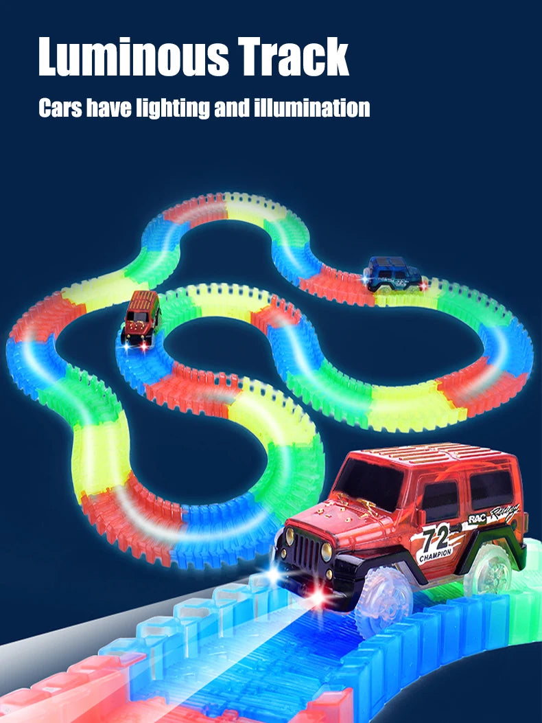 Luminous Dinosaur Track Light Mountain Road Puzzle