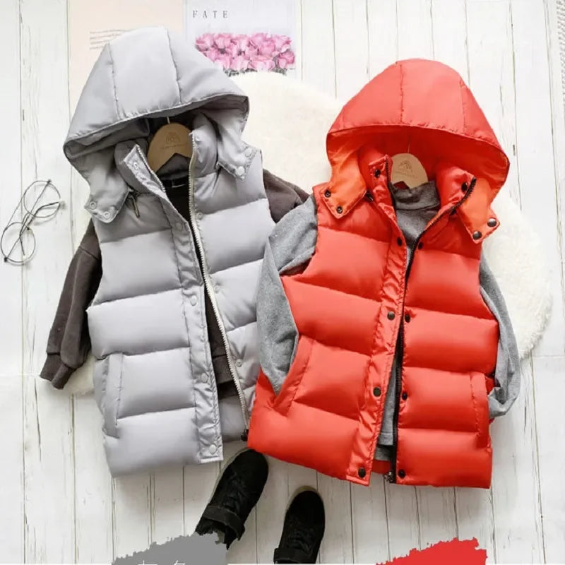 3-12Y Winter Warm Sleeveless Jacket