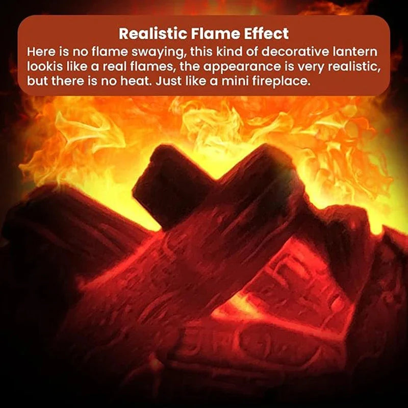 Flameless Portable Fireplace Light