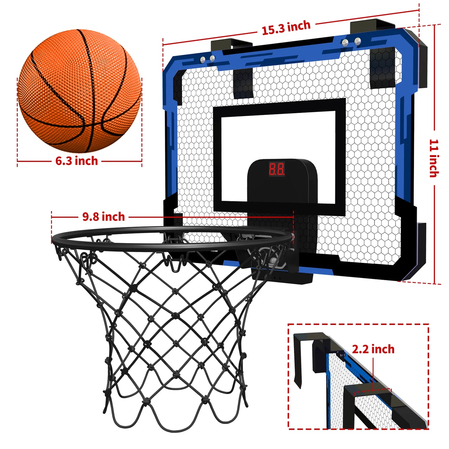 Kids Sports Wall Type Foldable Basketball Hoop