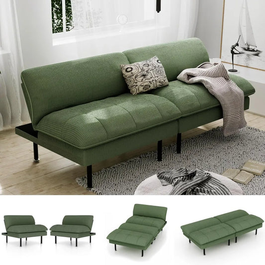 70" 4 in 1 Multi-Function Couch Sleeper with Adjustable Backrest