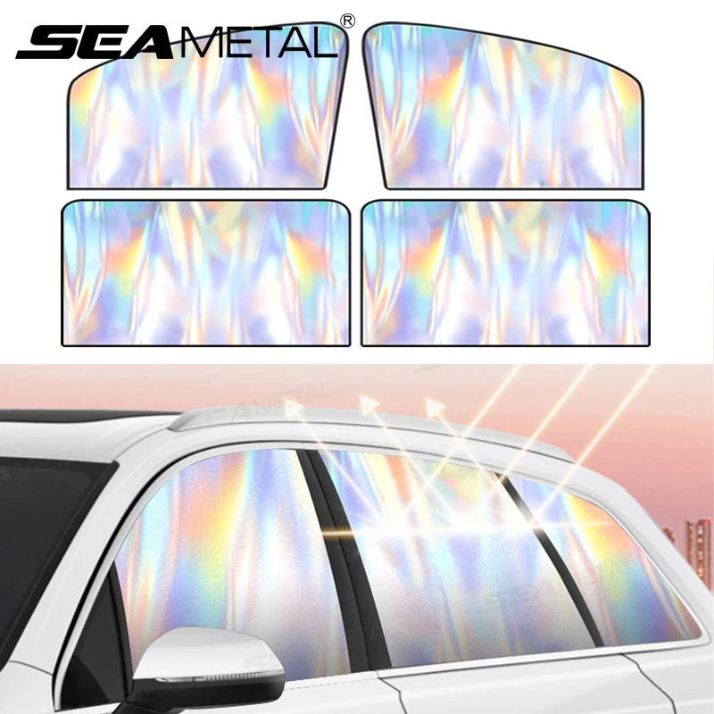 2Pcs Magnetic Side Window Protection Cover UV Blocking