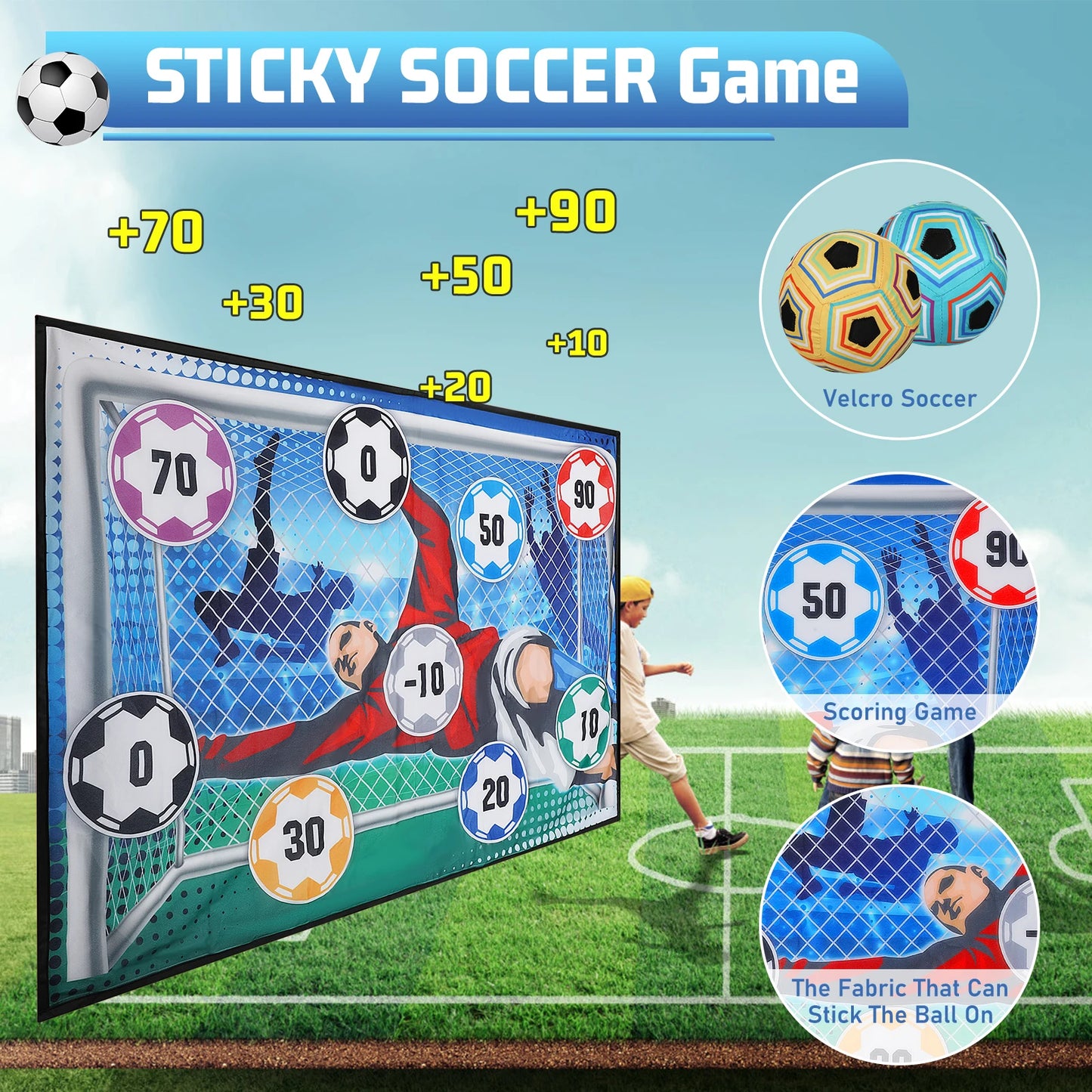 Kids Indoor Outdoor Soccer Trainer Foldable