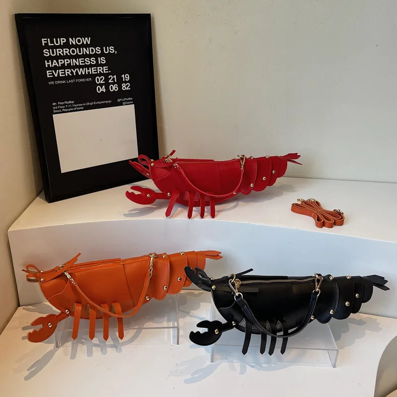 Lobster Shape Crossbody Bag Pu Leather