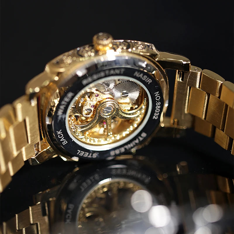 Fully Automatic Mechanical Men's Gold Watch