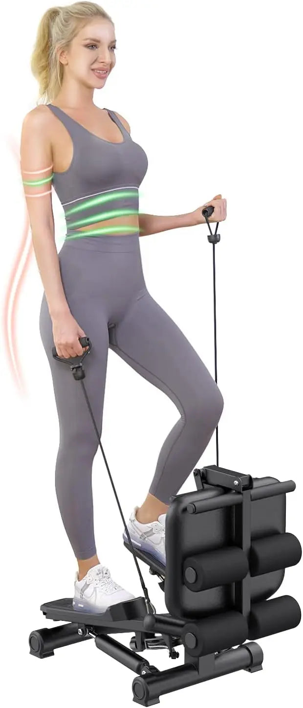 Stair Stepper with Resistance Bands AB Workout Machine