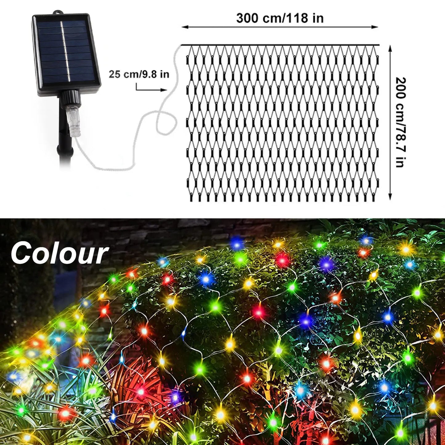 9.8*6.6Ft Solar Waterproof Garden Lights for Patio