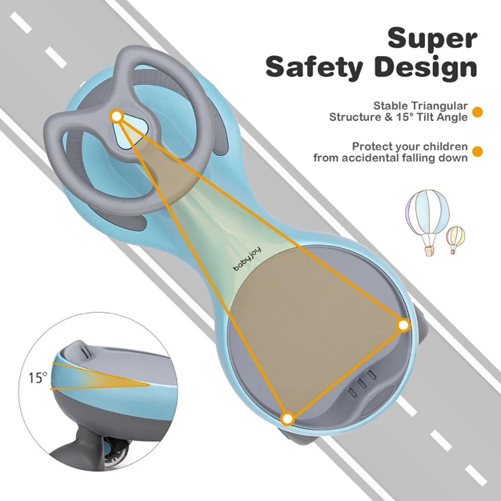 Safe and Scientific Design Wiggle Car Ride-on Toy with Flashing Wheels