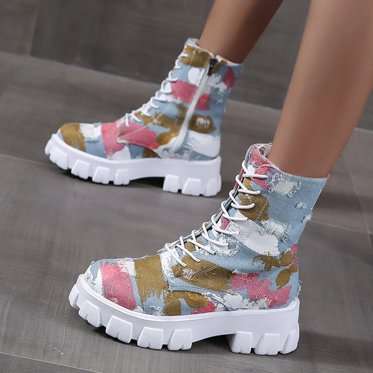 Breathable Thick-soled Fashionable Design Casual Boots