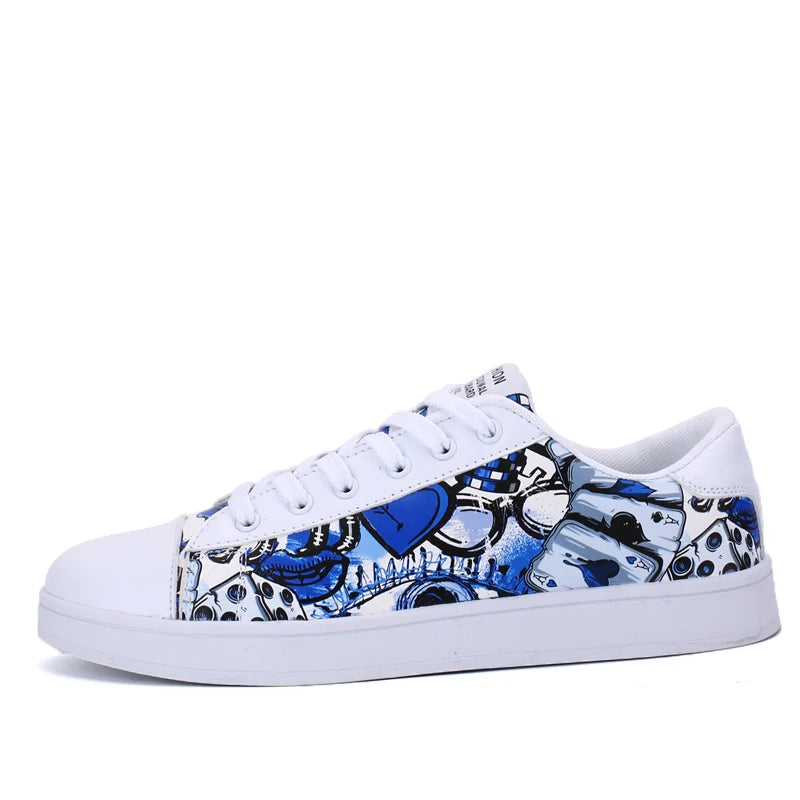Fashion Graffiti Sneakers Mens Hip Hop Skateboarding Shoes
