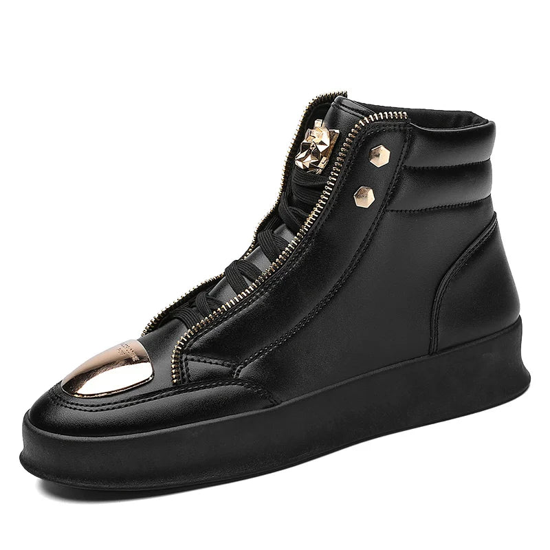 Fashion High Top Leather Casual Sneaker