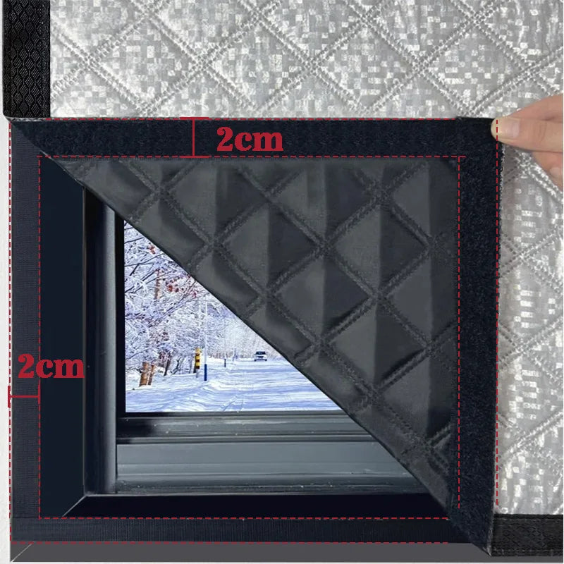 Window Windproof Cold Double Thick Blackout Curtain