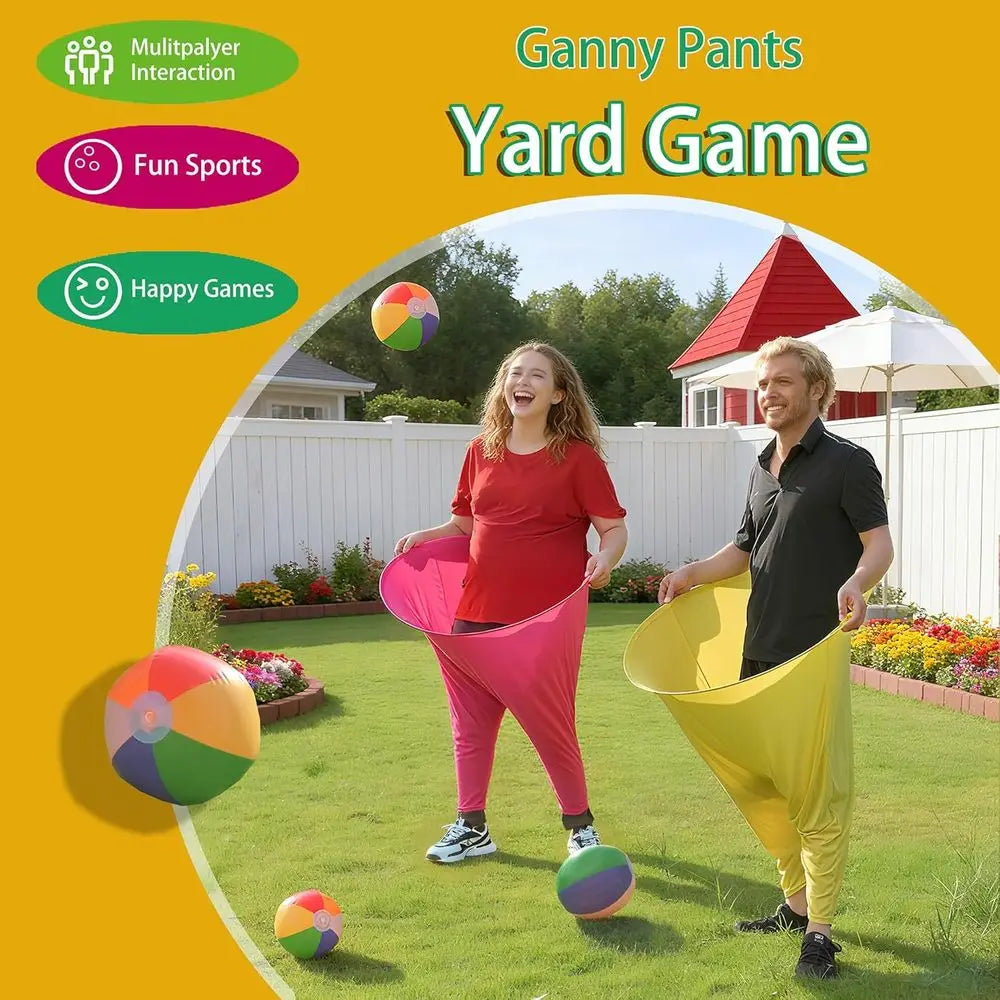 Granny Pants Yard Game Hilarious Inflatable Ball Relay