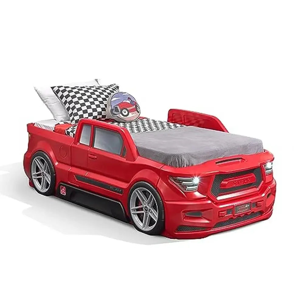 Twin Size Truck Car Bed with Working Headlights