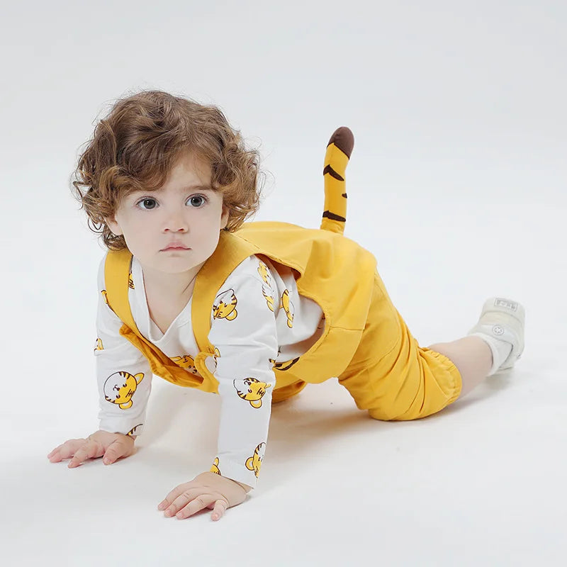 Autumn Baby Clothes Cartoon Animal Jumpsuits 0-3 Y