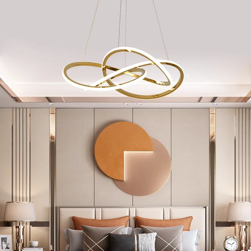 Post Modern Led Chandelier Luxury Four Leaf Clover