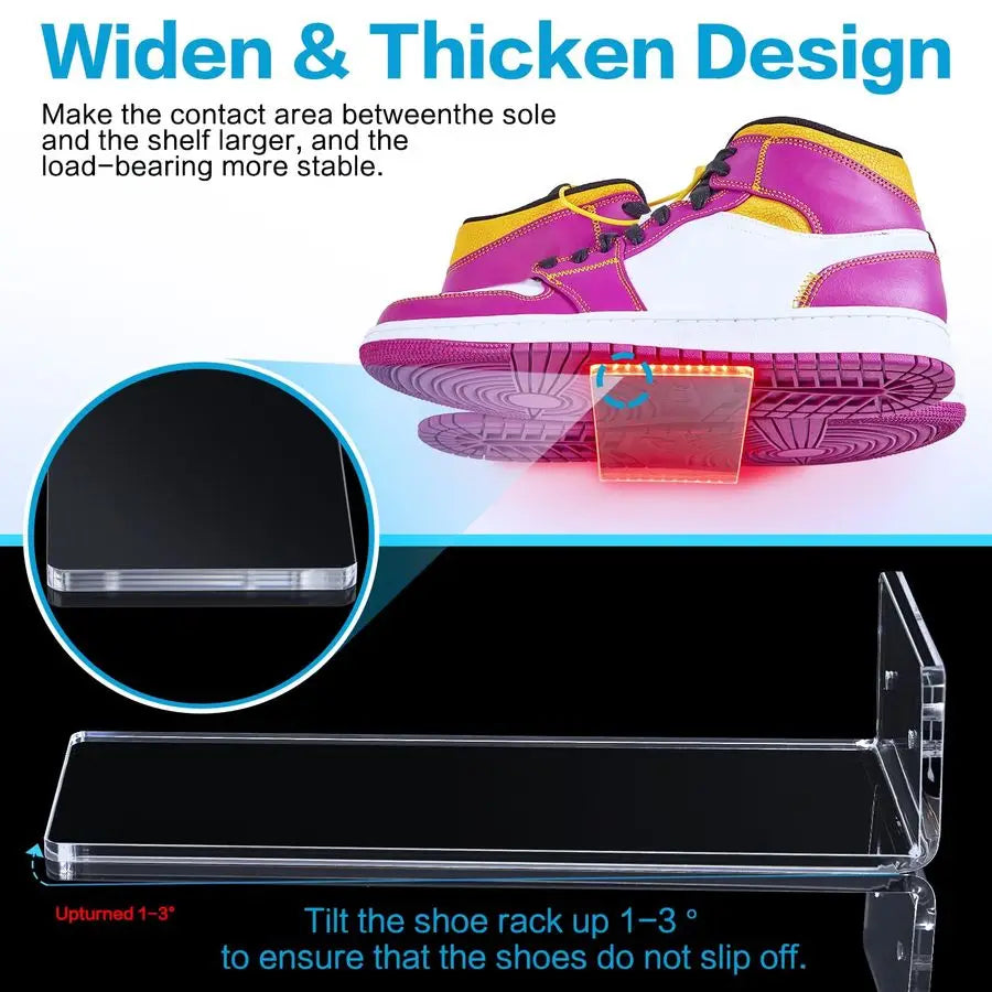 12 Packs Floating Sneaker Display Shelves Illuminated