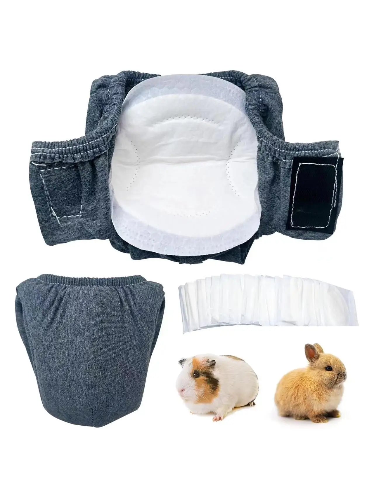 2PCS Small Pet Reusable Washable Underpants for Squirrels Chinchillas Hamsters