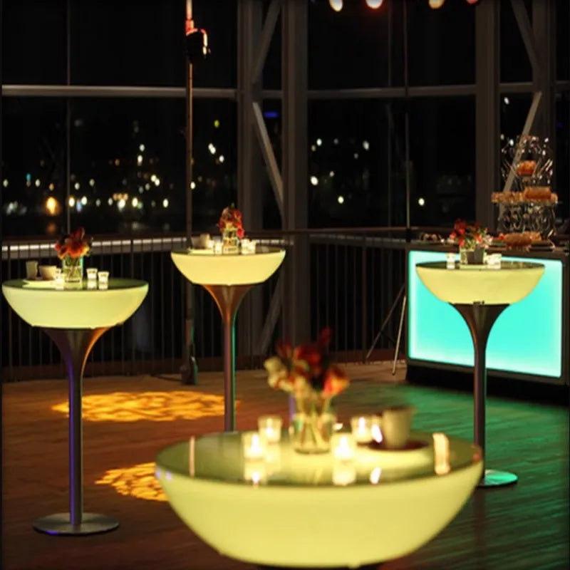 16 Colors Changing Led Round Cocktail Table