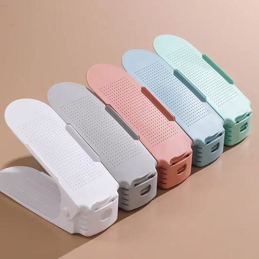 10Pcs Shoe Space Saver Double Deck Rack