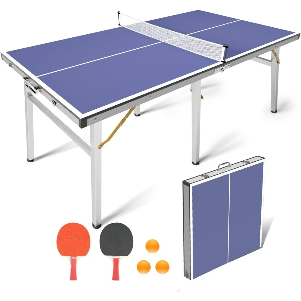 Ping Pong Table Foldable Portable Table Tennis Set