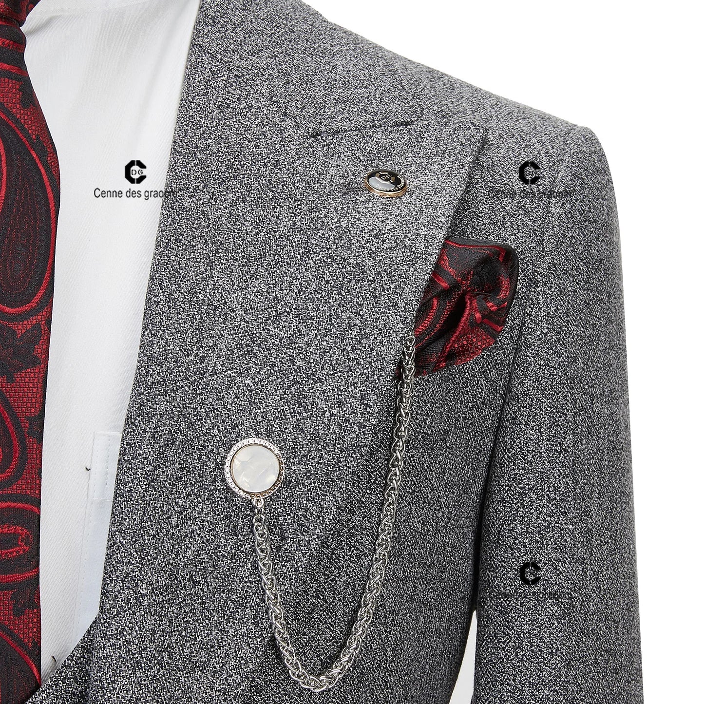 Elegant Grey Tweed Suits