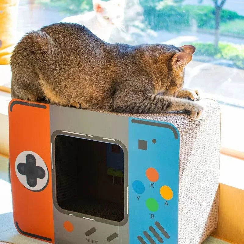 Fun Cat House Vintage TV Radio Cat Scratcher
