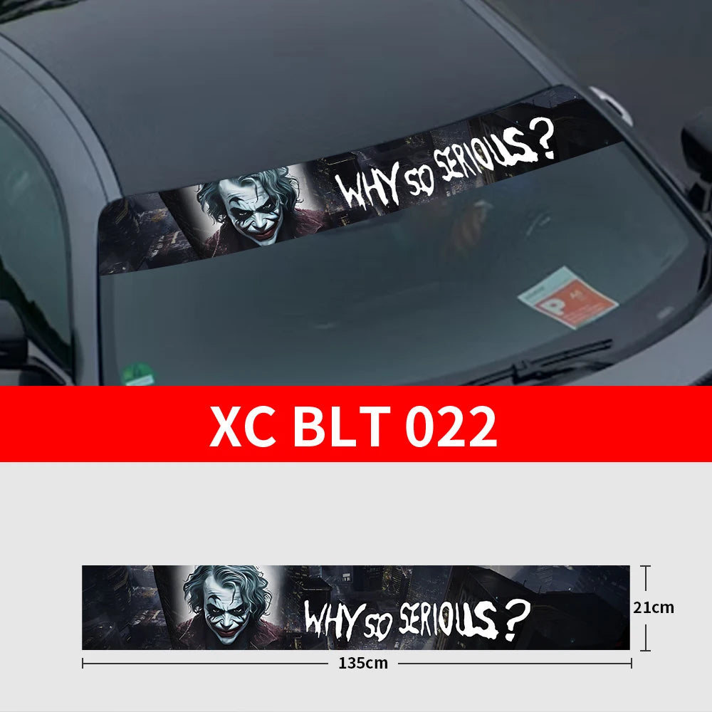 Why So Serious Joker Front Rear Windshield Window Stickers