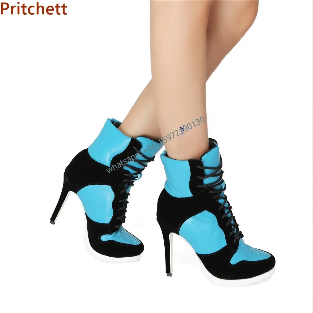 Round Toe Cross Tied Breathable Pumps Unique Fashion
