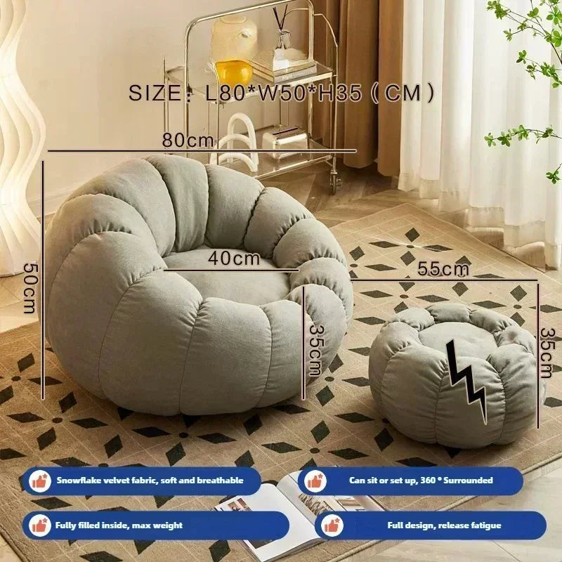 Pumpkin Lazy Single Tatami Sofa Chair
