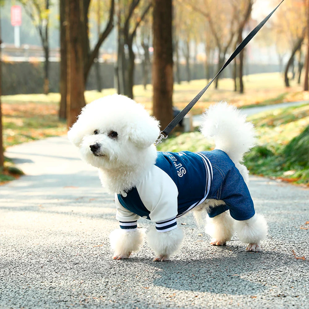 Dog Baseball Jumpsuit for Small and Medium Breeds