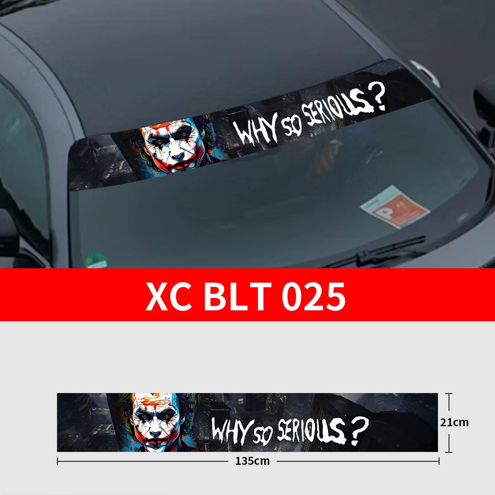 Why So Serious Joker Front Rear Windshield Window Stickers
