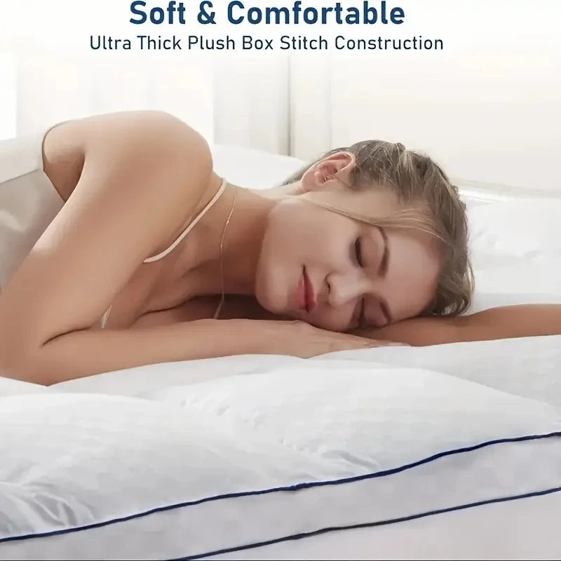 Extra Thick Mattress Topper Cooling Breathable Machine Washable