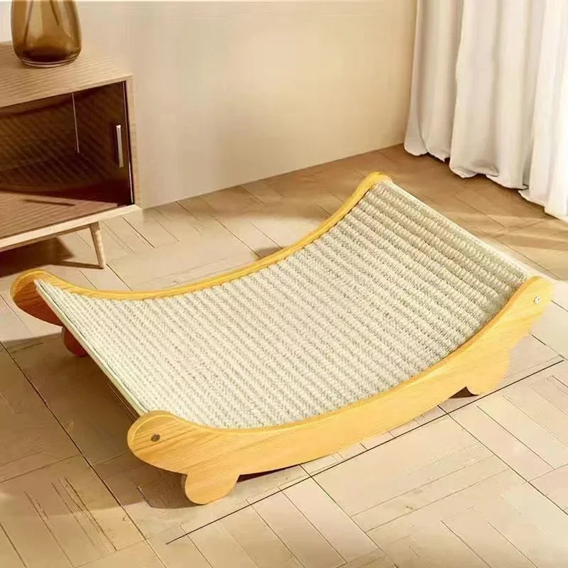 Wooden Scratching Bed Detachable Wear-Resistant Scratch Board