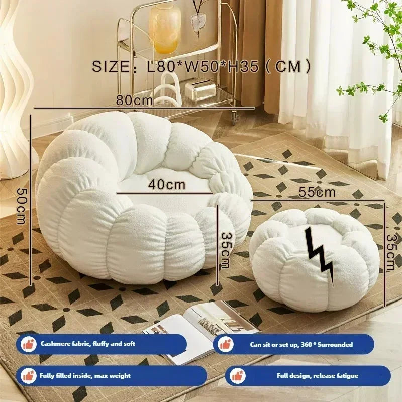 Pumpkin Lazy Single Tatami Sofa Chair