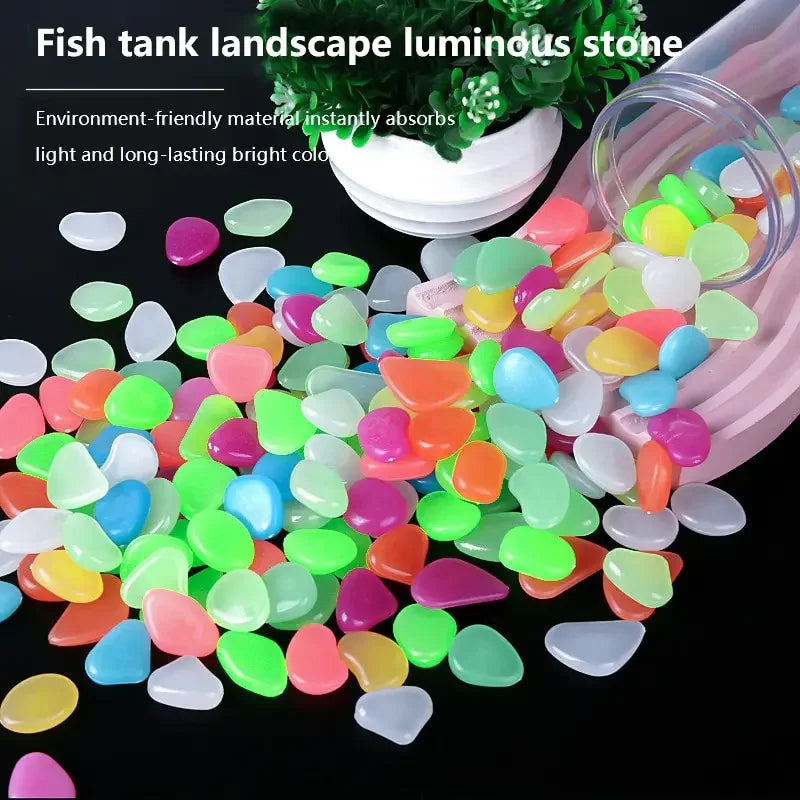 50pcs Colored Landscaping Luminescent Small Stones