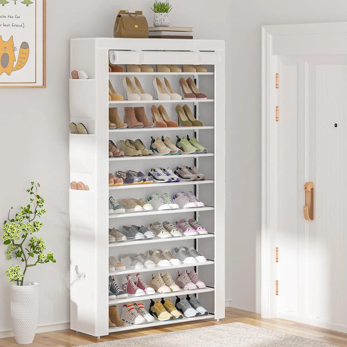 10-Tier Large Capacity Shoe Rack Holds 50-56 Pairs