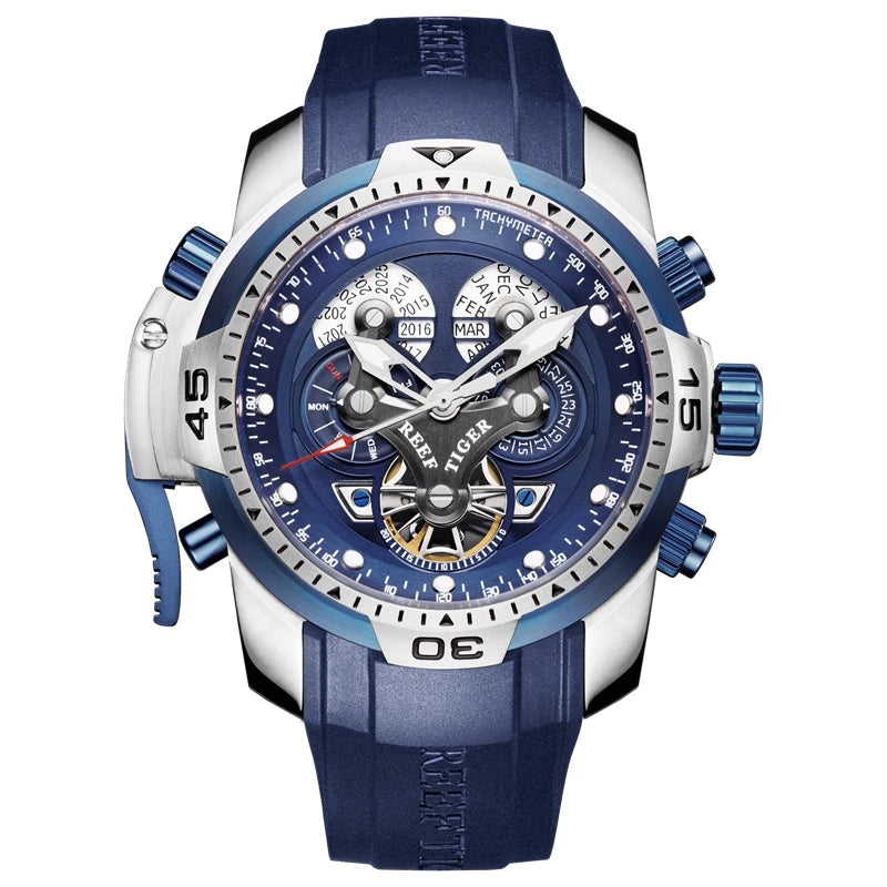 Fully Automatic Multi-Functional Double Calendar Business Watch