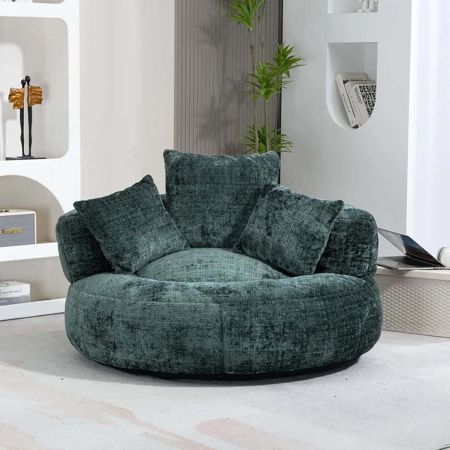 Bean Bag Chair Upholstery Lazy Lounger for Living Room