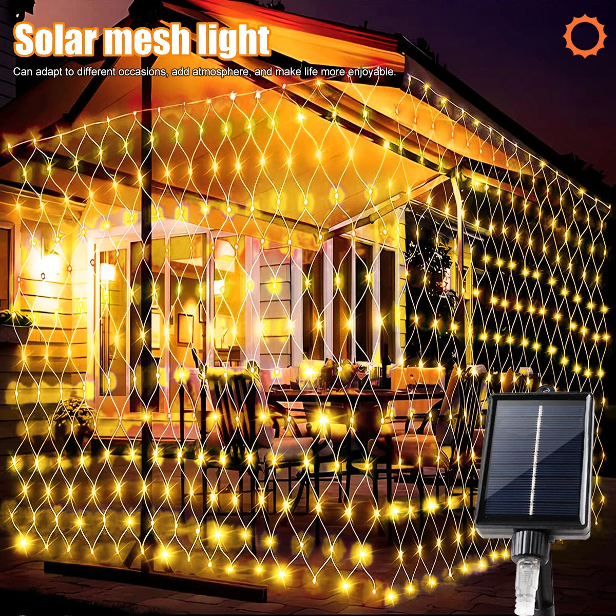 9.8*6.6Ft Solar Waterproof Garden Lights for Patio