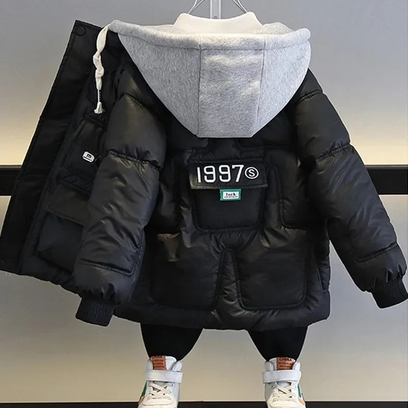 Children's Parkas Boys Hooded Jacket