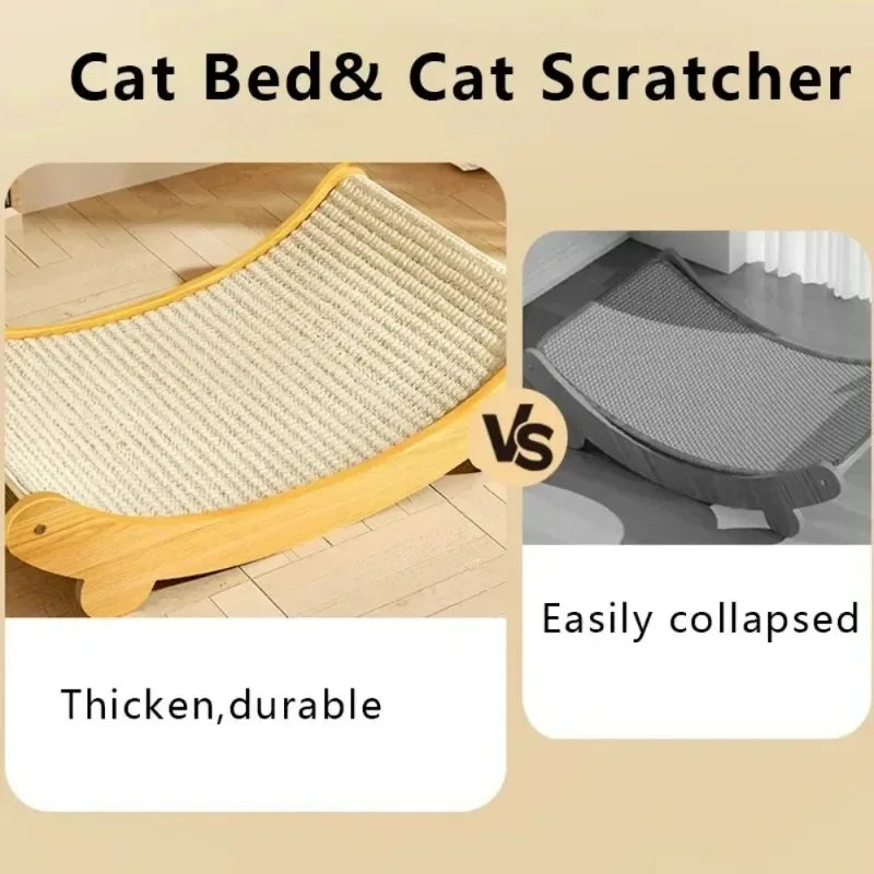 Wooden Scratching Bed Detachable Wear-Resistant Scratch Board