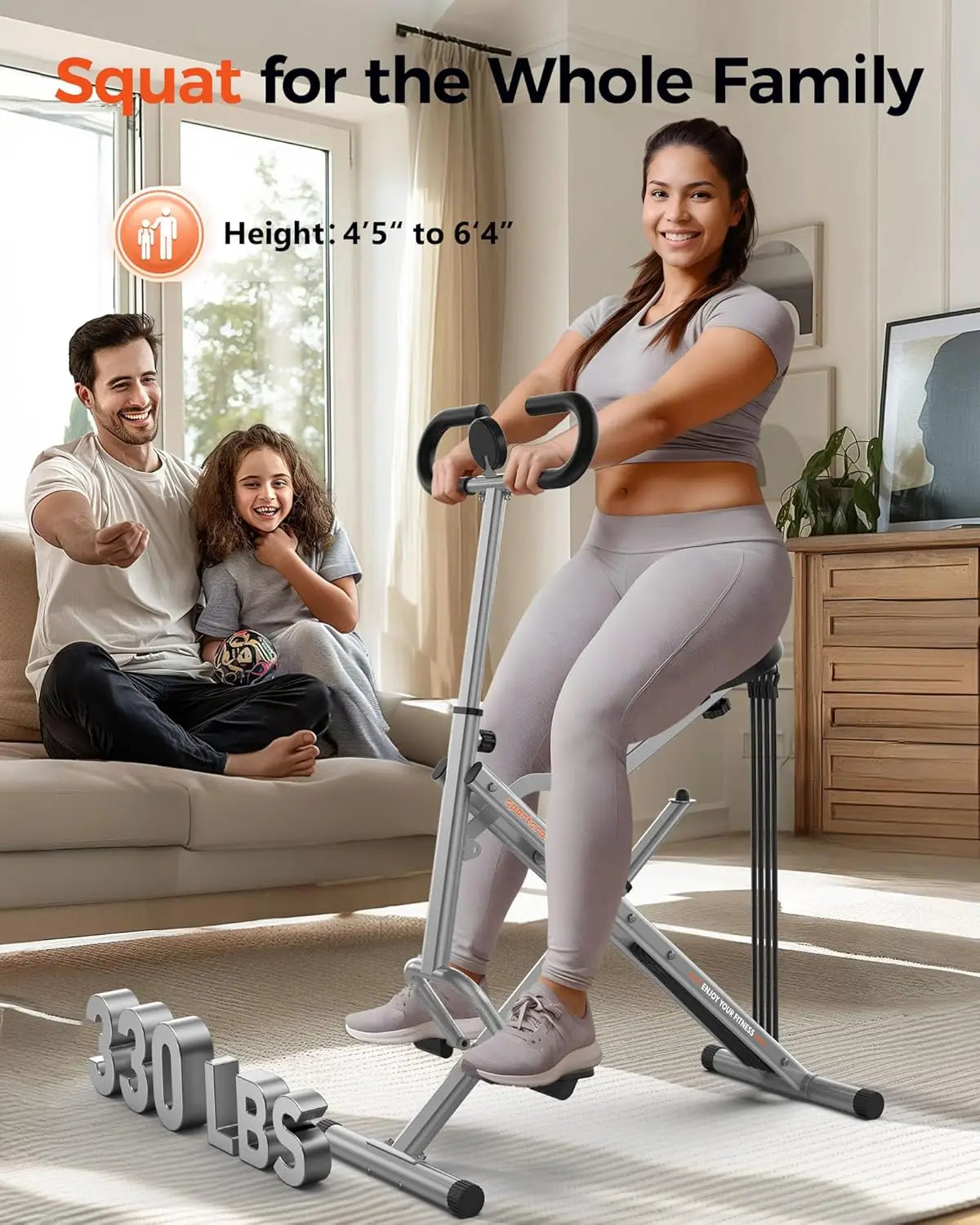 Squat Machine 330lbs Foldable Adjustable