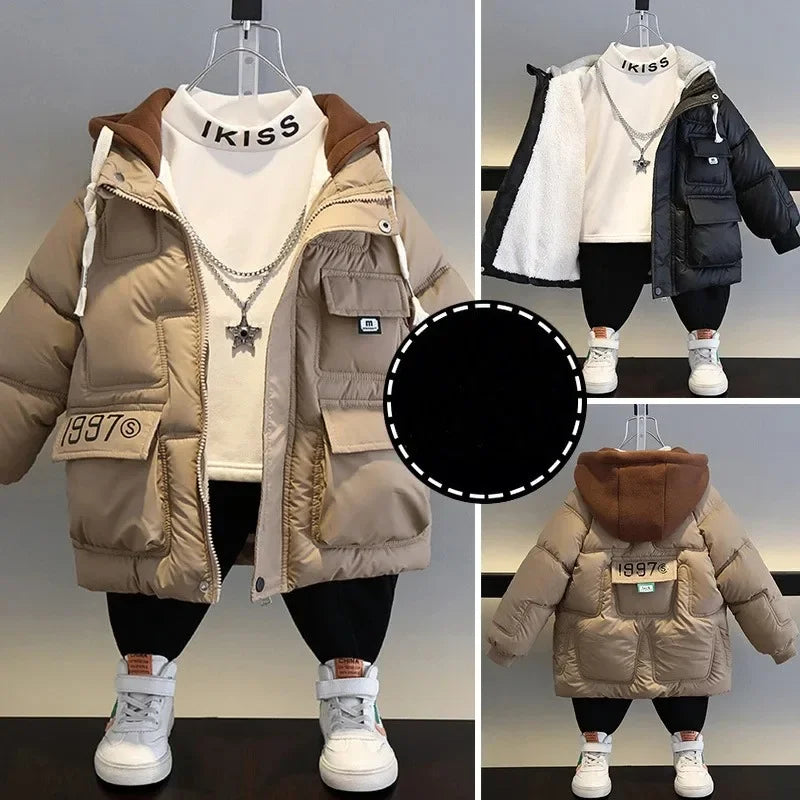 Children's Parkas Boys Hooded Jacket