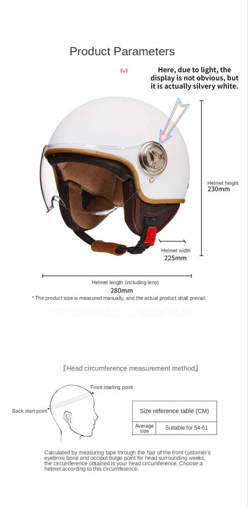 Retro Motorcycle ABS Crashworthiness Comfortable Fit Helmet