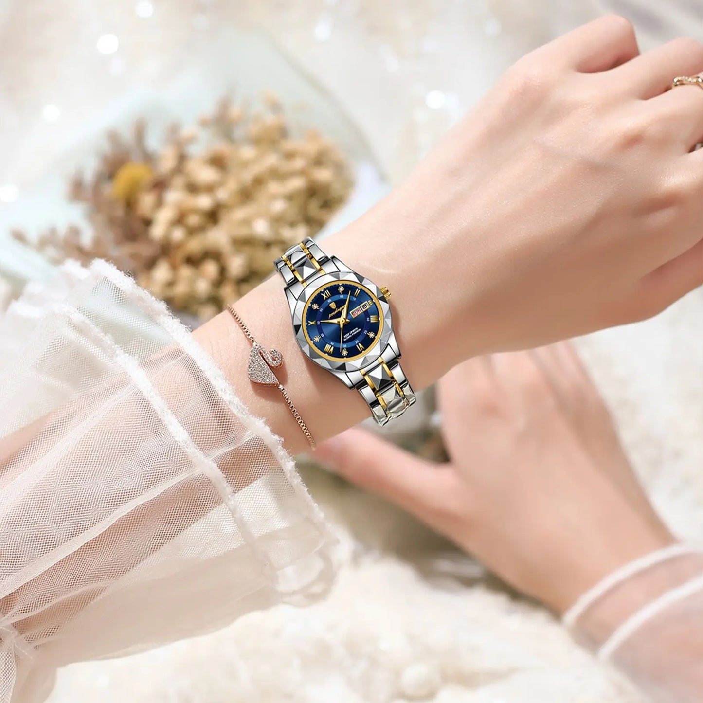 Luxury Ladies Dress Watch Luminous Waterproof